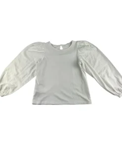 Mango 9-10 years white long puff t-shirt