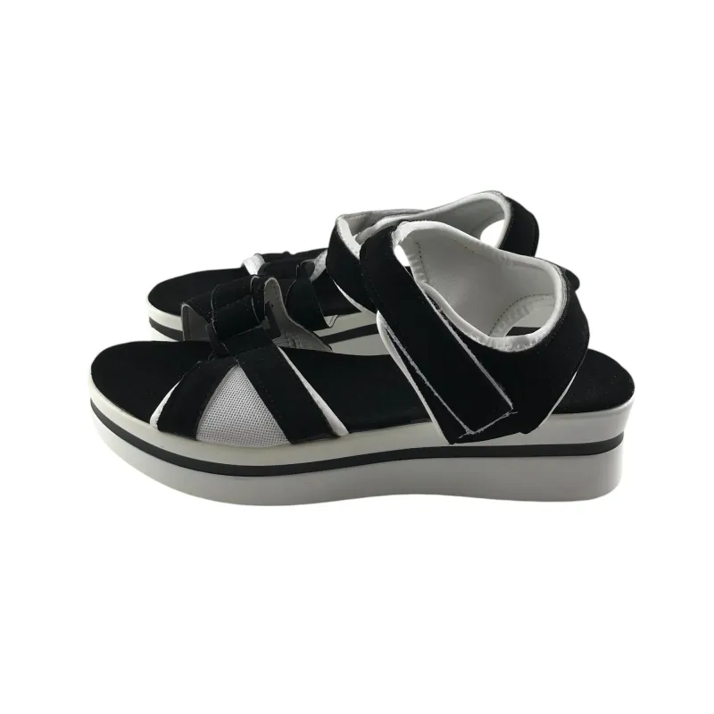 Size UK 9 black strap sandals