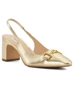 Dune Detailed Court Shoes Gold