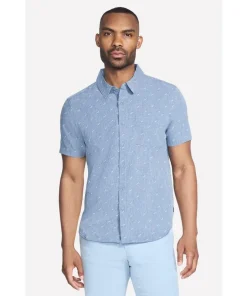 Skechers Performance GO WALK Air Printed Short Sleeve Shirt Denim