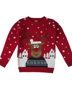 Primark festive jumper 11-12 years red Rudolph