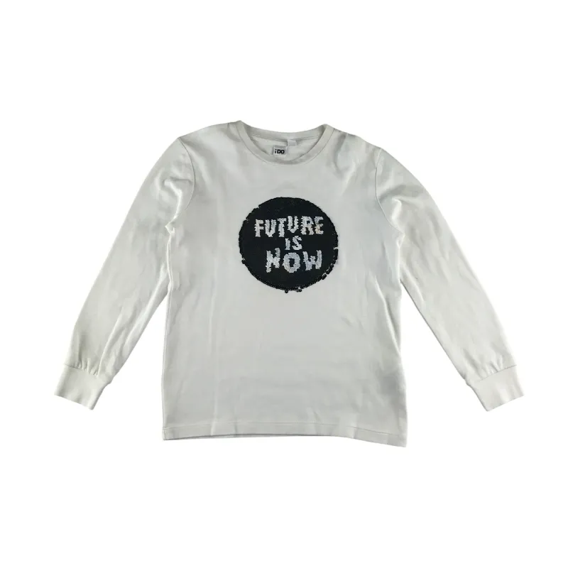 I Do 6-7 years white sequin t-shirt