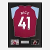 Framed Declan Rice Signed West Ham United Shirt 2020-21 Home [Classic]