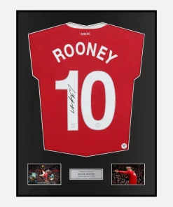 Framed Wayne Rooney Signed Manchester United Shirt 2010-11 [Classic]