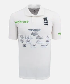 Team Signed England Cricket Shirt 2015 Test Series [12 Autographs]