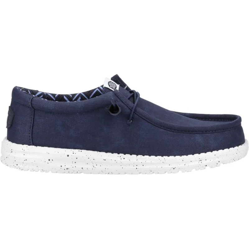 HEYDUDE Wally Canvas Shoe Navy - Image 3