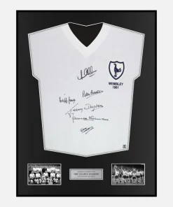 Framed Squad Signed Tottenham Hotspur Shirt 1961 Double Winners [Classic]