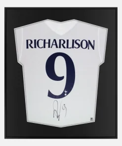 Framed Richarlison Signed Tottenham Hotspur Shirt, Number 9 [Lite]