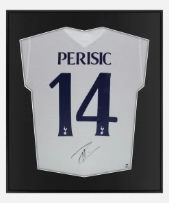 Framed Perisic Signed Tottenham Hotspur Shirt Home [Lite]
