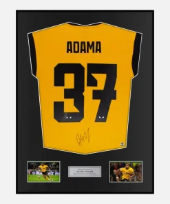 Framed Adama Traore Signed Wolves Shirt 2020-21 Cup [Classic]
