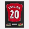 Framed Solskjaer Signed Manchester United Shirt 1999 Treble CL Final [Classic]