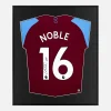Framed Noble Signed Shirt, West Ham Home [Lite]