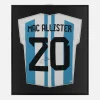 Framed Mac Allister Signed Argentina Shirt, World Cup Winners [Lite]