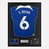 Framed Thiago Silva Signed Chelsea Shirt 2023-24 Home [Classic]