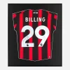 Framed Billing Signed Shirt, AFC Bournemouth Home [Lite]