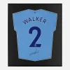 Framed Kyle Walker Signed Shirt,  Manchester City Treble edition [Lite]