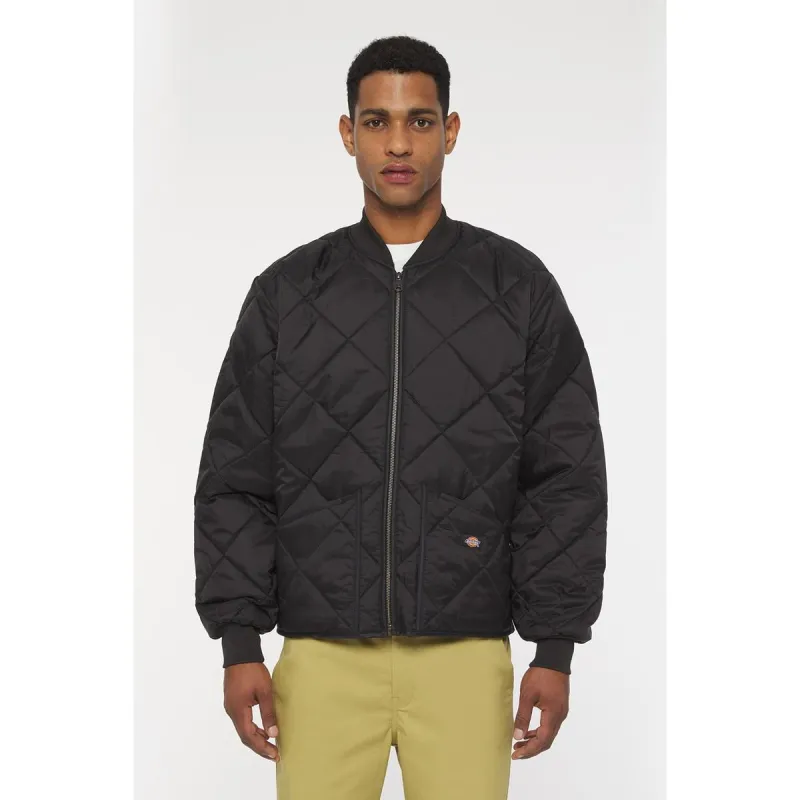 Dickies Diamond Quilted Nylon Jacket Black