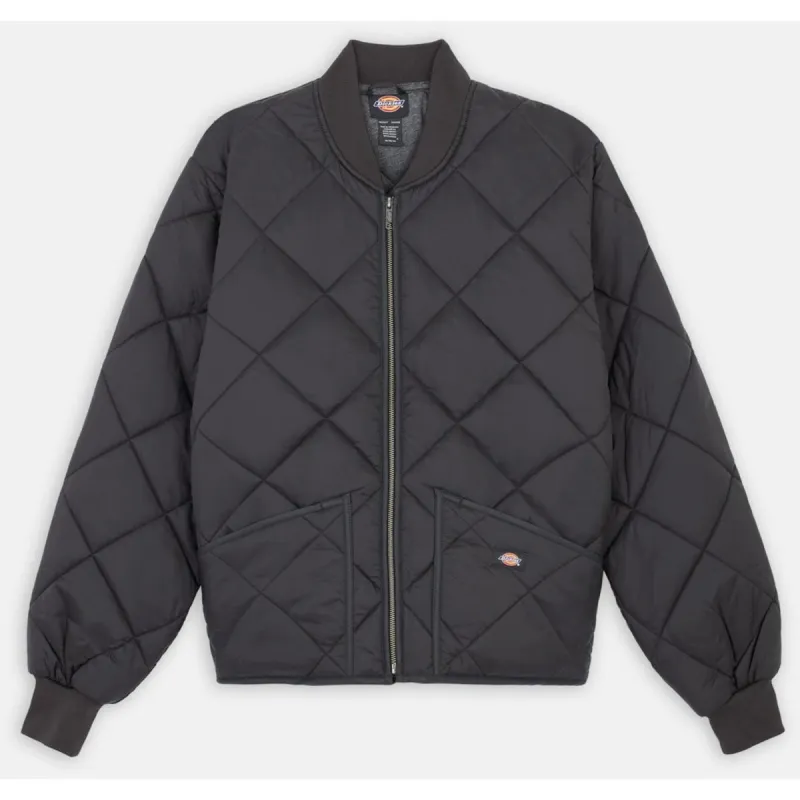 Dickies Diamond Quilted Nylon Jacket Black - Image 3