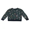 H&M 9-10 years navy floral bunnies sweater