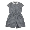 Black gingham with zipper school playsuit