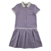Lilac gingham with zipper school summer dress