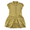 Yellow gingham drop waist school summer dress