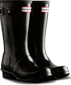Hunter Junior Originals Gloss Boot Black