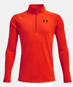 UA Tech 2.0 1/2 Zip Top Y Racer Red