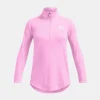UA Tech™ Graphic ½ Zip Girls' Stellar Pink