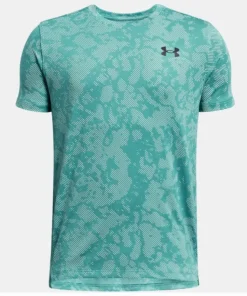 UA Tech™ Vent Geode Short Sleeve Boys' Radial Turquoise