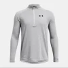 UA Tech Textured 1/2 Zip Y Mod Gray/Black