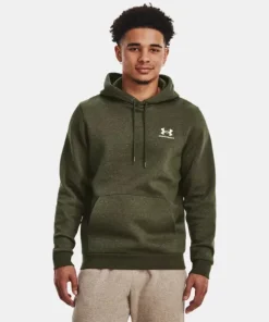 UA Essential Fleece Hoodie M Marine OD Green