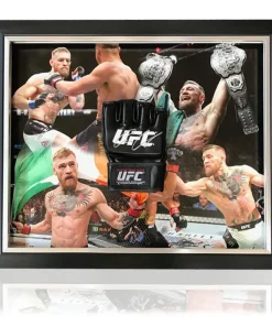 Conor McGregor Hand Signed MMA Glove in Deluxe Classic Dome Frame