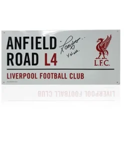 David Johnson Hand Signed ‘Anfield Road’ Metal Sign