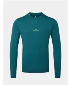 Ronhill Tech Long Sleeve Winter Crew Top M Deep Teal / Acid