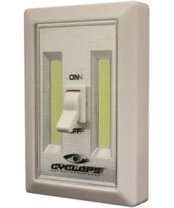 Cyclops 180 Lumen Switch Light LED with 2 AAA Batteries Aluminum Ivory Package of 2