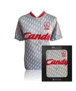 Kenny Dalglish Hand Signed 1989 Liverpool FC Away Shirt In AAA Gift Box