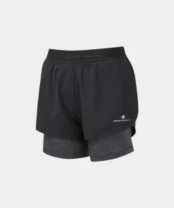Ronhill Tech Twin Shorts W Black/Grey