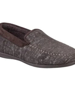 Cotswold Stanley Loafer Slipper Brown