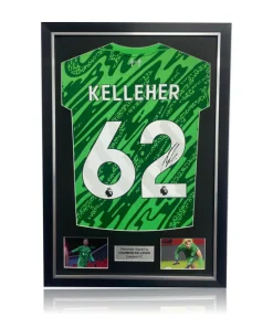 Caoimhin Kelleher Hand Signed Liverpool 2024-25 Green Keeper Shirt in Deluxe Classic Frame