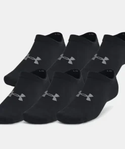 UA Essential 3-Pack No- Show Socks K Black