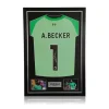 Alisson Becker Hand Signed Liverpool 2025-26 Home Goalkeepers Shirt In Deluxe Classic Frame