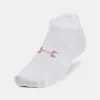UA Essential No-Show Sock 3pk White