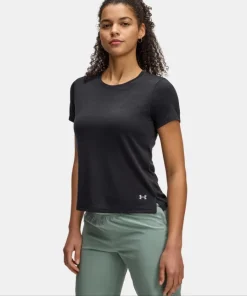 UA Launch Camo Short Sleeve T-Shirt W Black