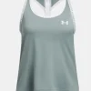 UA Knockout Tank Girls' Silica Green / White