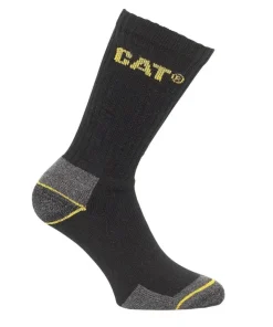 Caterpillar Crew Work Sock 3 Pair Pack Black