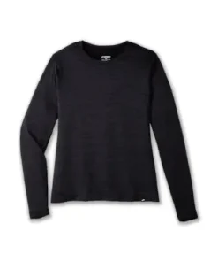 Brooks Luxe Long Sleeve W Htr Deep Black