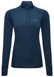 Ronhill Tech Merino 1/2 Zip W Dark Navy