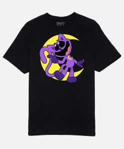 CatNap Cartoon Moon Black Tee