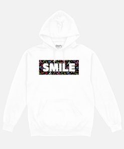 Smile CatNap White Drawstring Hoodie